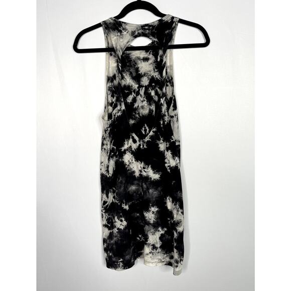 Urban Outfitters Medium Black Gray Tie Dye Keyhole Back Tank Top Dress Crew Neck - Picture 2 of 10